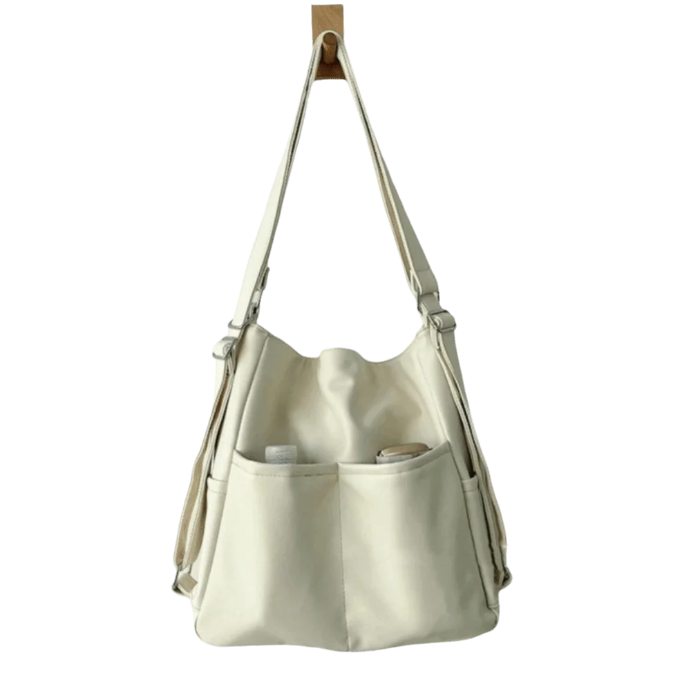 

Portable Large Capacity Retro Commuting Backpack Fashion Handbag Travel Shoulder Bag Casual Solid Color Crossbody Bag Student