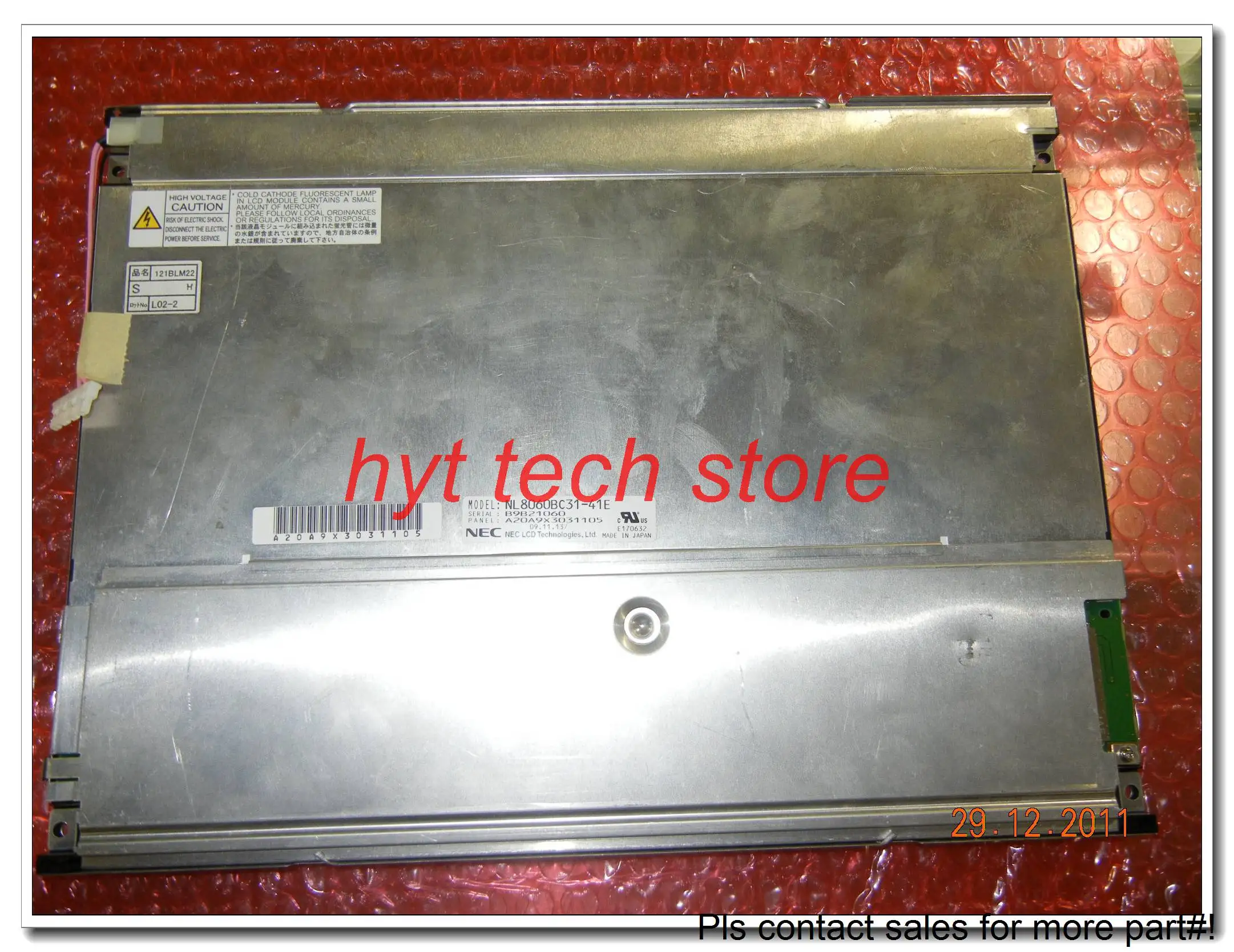 Original  12.1 inch LCD NL8060BC31-41E  NL8060BC31-41 Original & A+Grade in stock  tested work before shipment