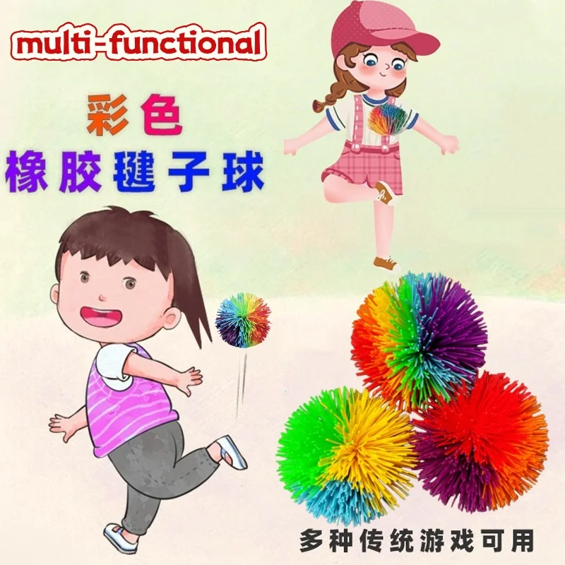 6/8/10cm cor fio de borracha bola crianças anti pressão bola elástica brinquedo engraçado novidade brinquedo pai criança interativo