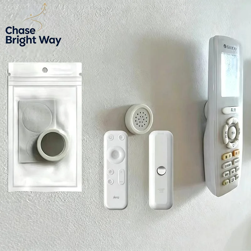 3/6Pcs Magnetic Remote Holder No Drill Adhesive Wall Mount for TV AC DVD Remotes Kitchen Living Room