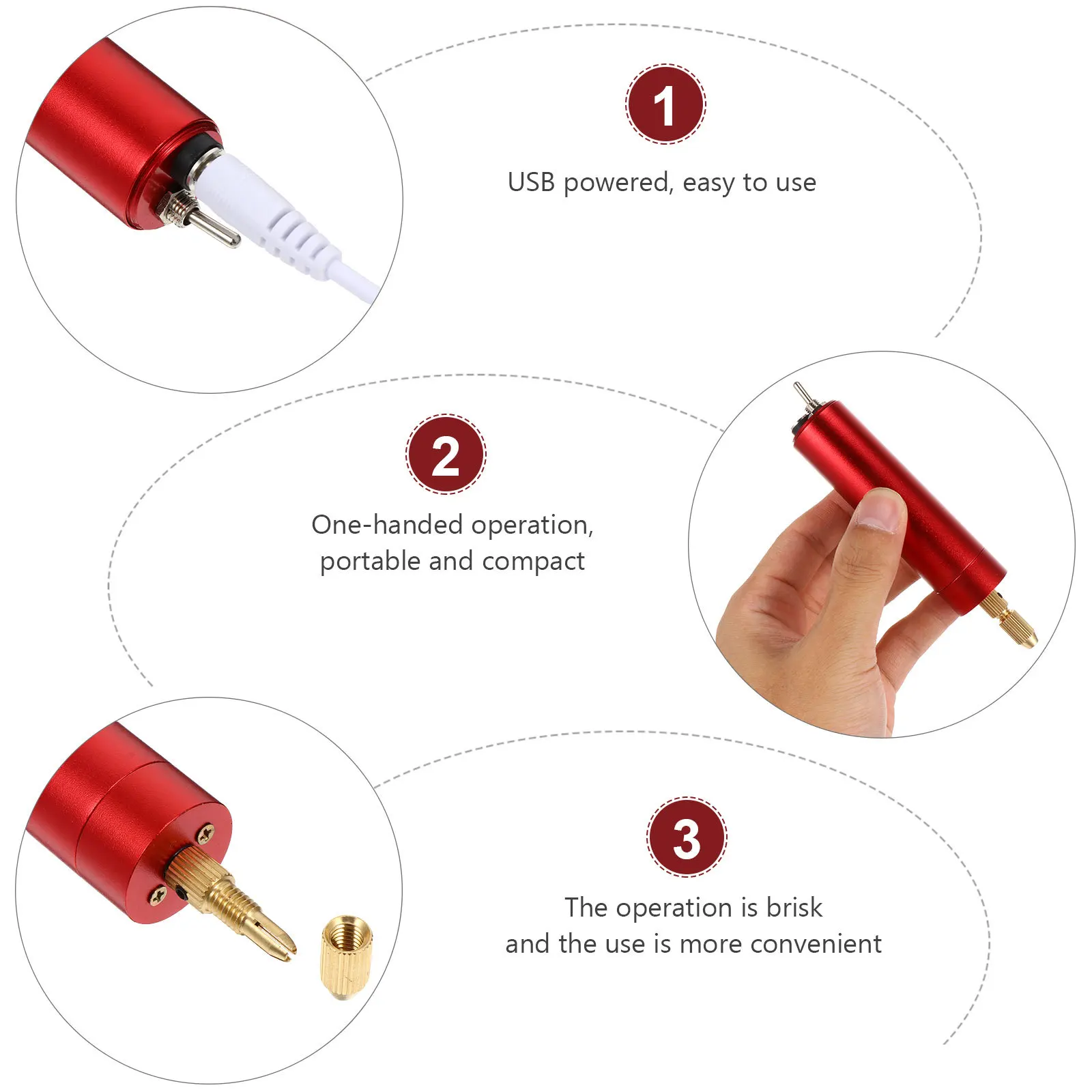 

1Set Electric Engraving Pen Professional USB Engraver Tool for Metal Wood Glass Jewelry Carving Mini Portable Engraving Tool