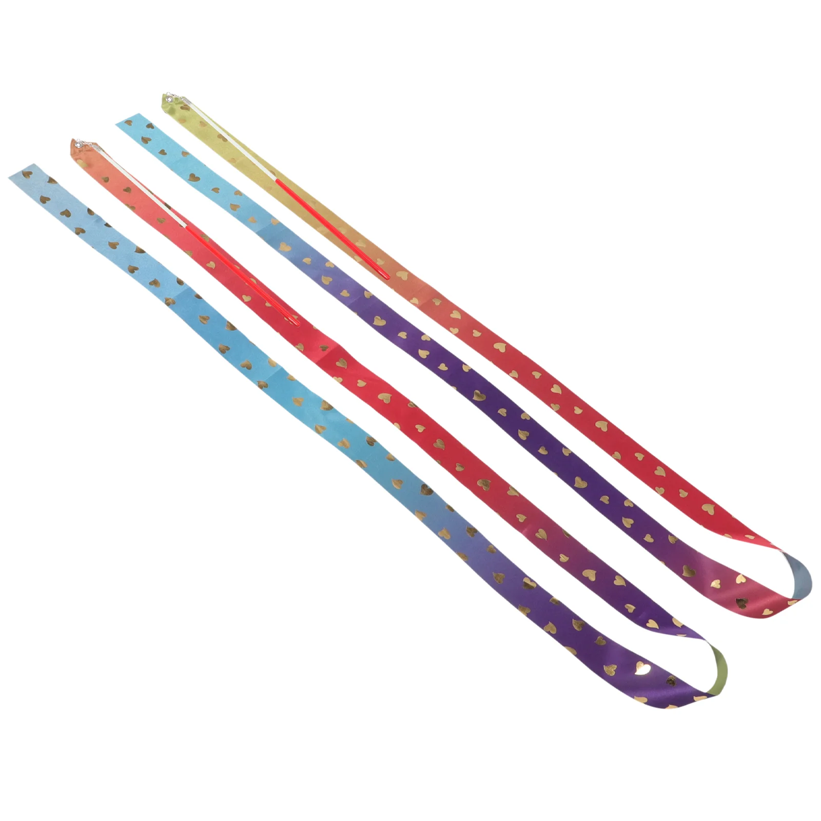 

2Pcs Gymnastics Dance Ribbons Streamers Performing Stick Children Training Colorful Flexible Ribbon Kids Accessories