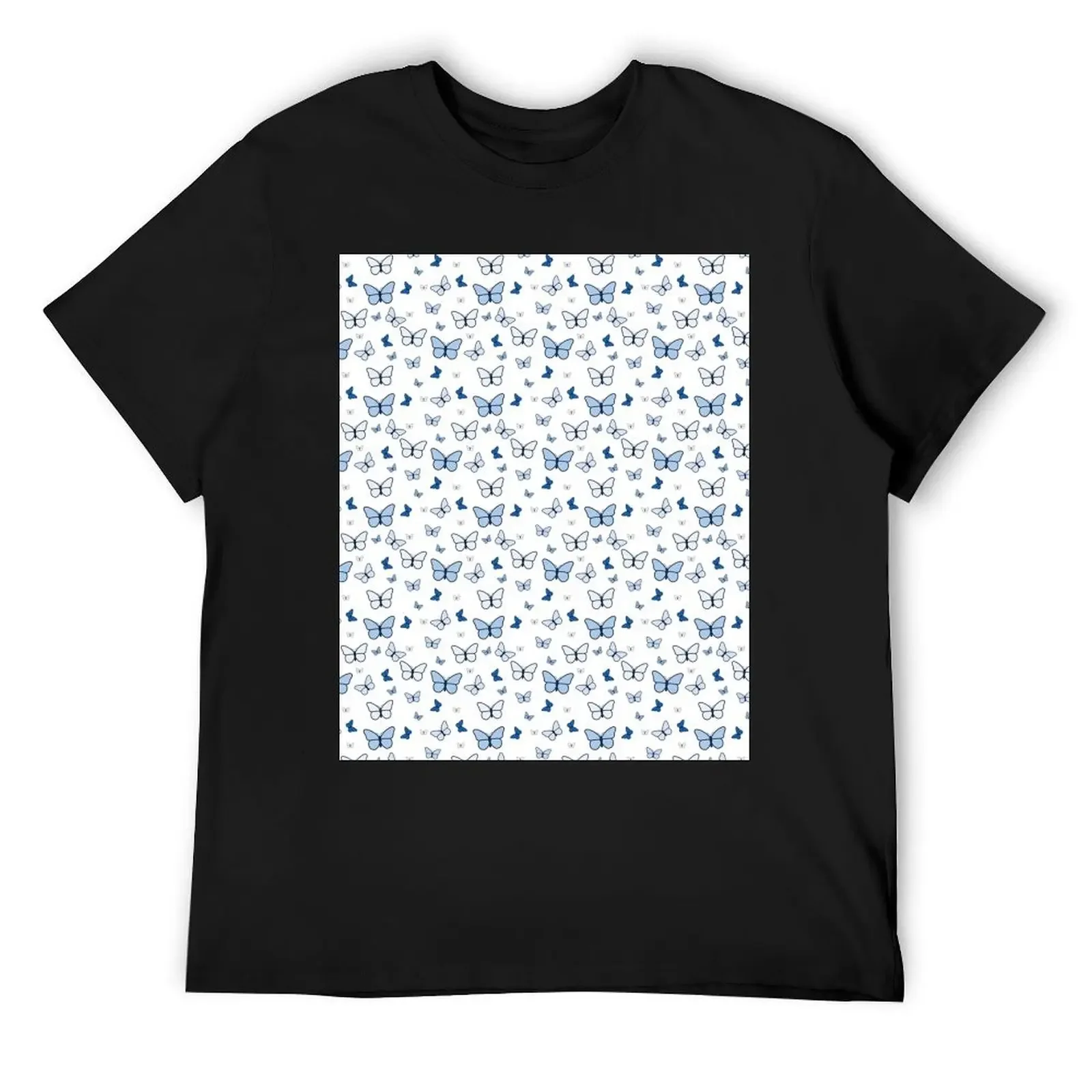 Little Summer Butterflies Pattern T-Shirt man t shirt summer tops mens funny t shirts