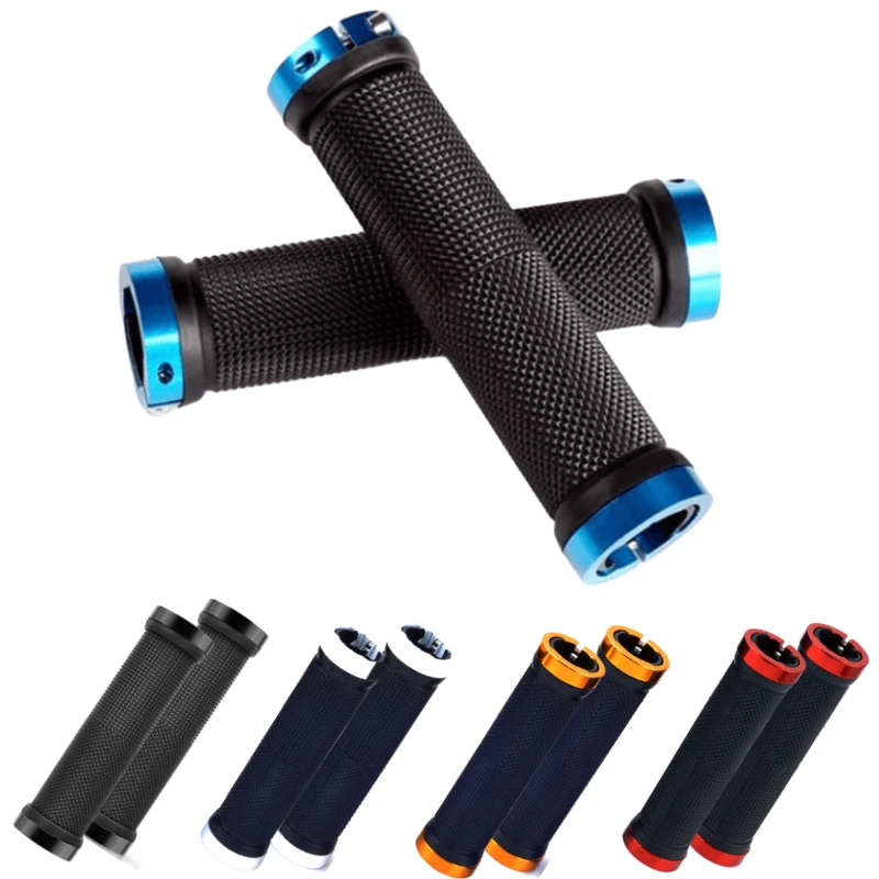 Bicycle Grips MTB Cuffs Anti Slip Bike Handlebar Cover Rubber BMX Mountain Bike Lock on Handles Grip Bicycle Accessories