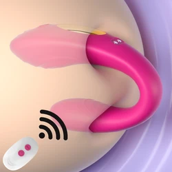 Vibrating Sex Toy For Adult Vagina Clitoris Stimulate U Type Vibrator For Women Masturbator Wireless Remote Vibration For Couple