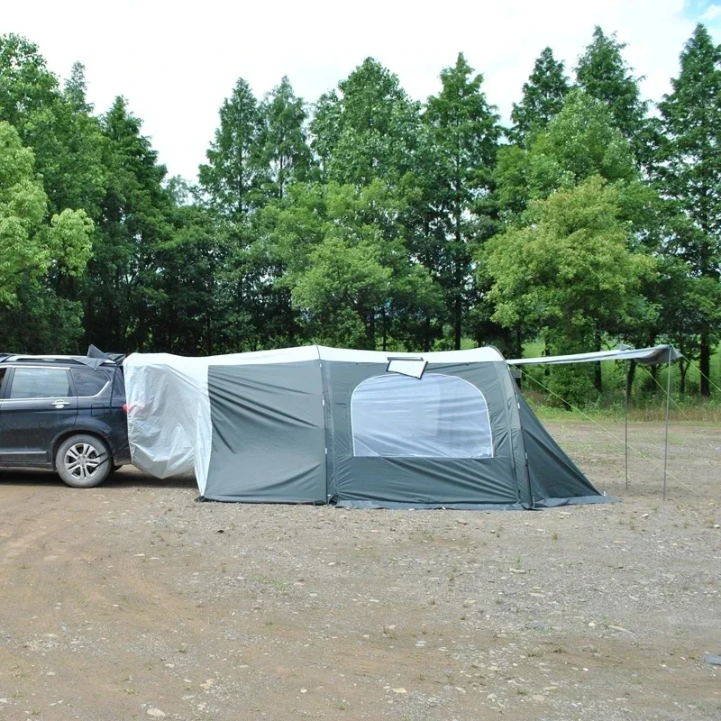 Imagem -04 - Tenda Traseira do Carro Suv Atualizado Lona do Toldo Inclui Par de Postes de Apoio Equipamento Turístico de Acampamento ao ar Livre 58persons