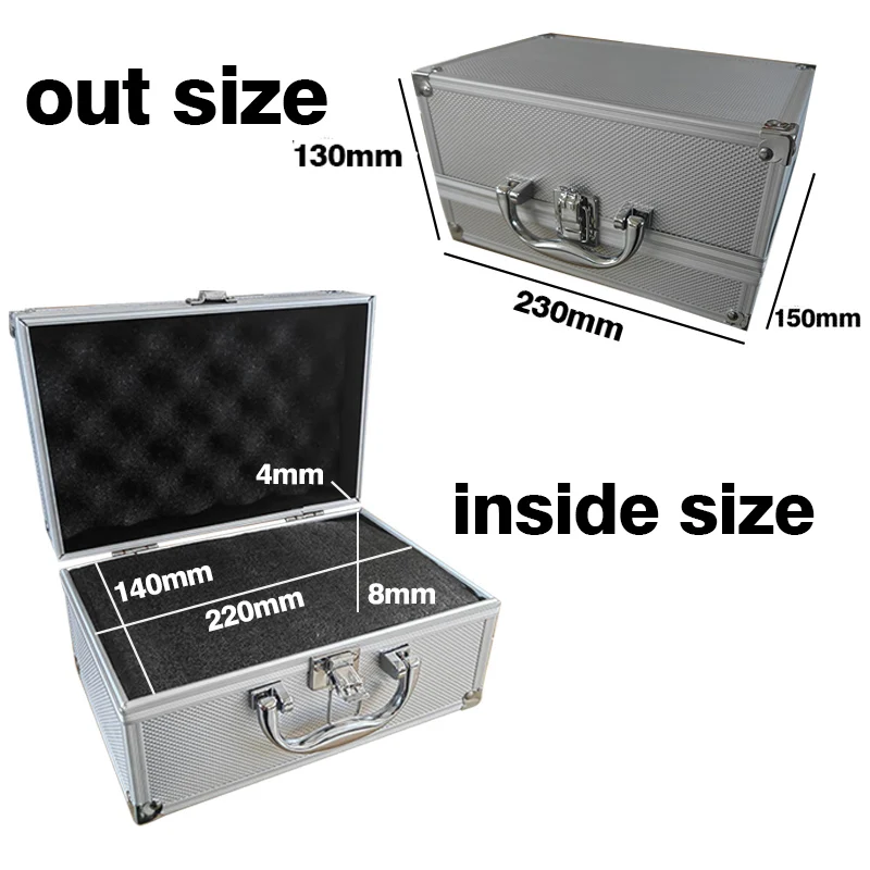 Aluminum Tool Case Portable Safety Equipment Toolbox Instrument Case Storage Box Suitcase Metal Briefcase Aluminum Tool Box