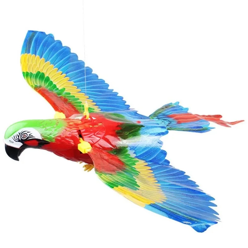 Electric Parrot Hanging Wire Circling Parrot Bird Cat Toy Funny Self-hey Automatic Scratch Cat Stick Eagle Cat Interactive Toy