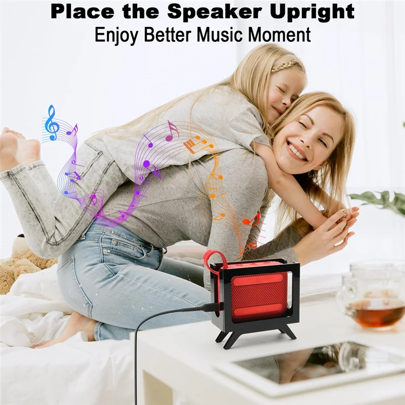 AA60-Desktop Stand Speaker Holder For Go 4&Go 3 Speaker Acrylic Tabletop Stand Speaker Mount Anti-Slip Base Display Shelf