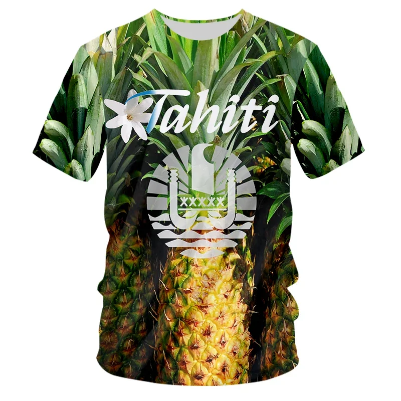 Camiseta de Tahitian polinesian Tribe para hombre, sudadera 3D, estampado de moda, cuello redondo, manga corta, informal, combina con todo