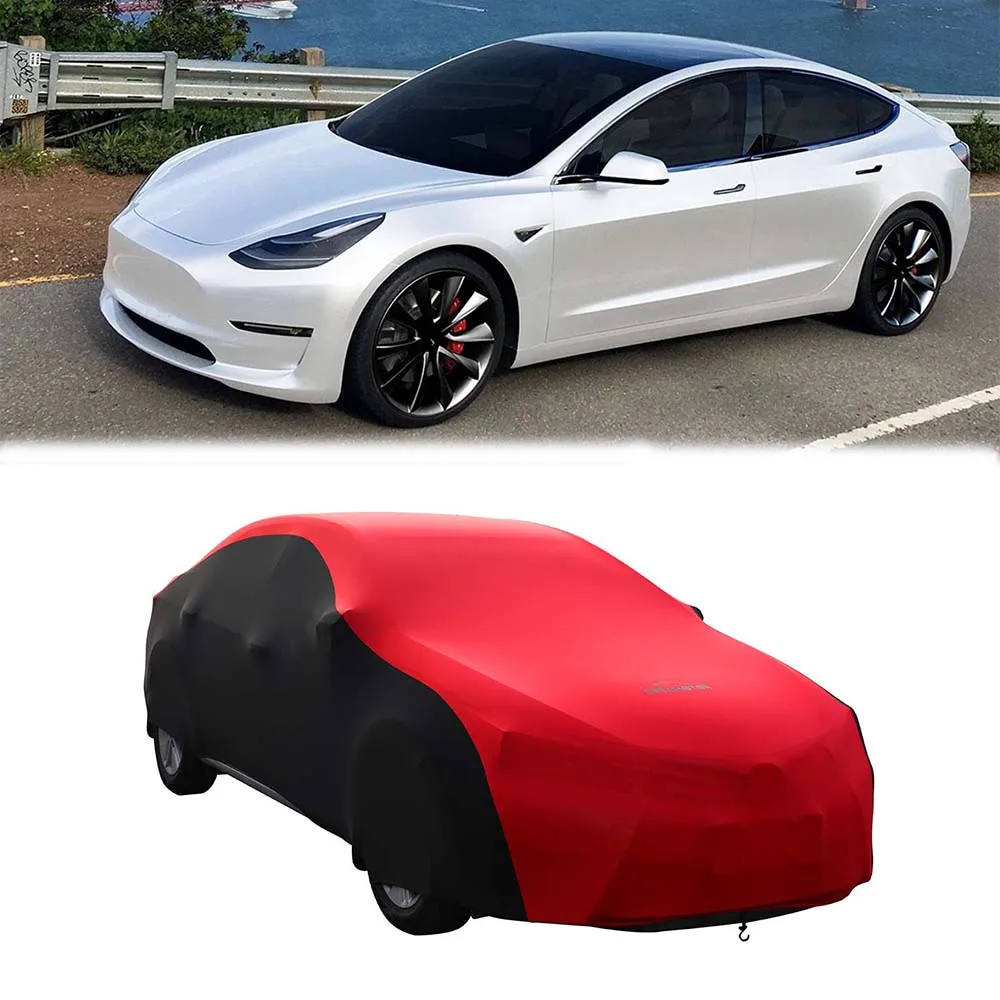 Sunshade Insulated High-elastic Protective Elastic Stretch Cotton Tight Anti-dirt Car Cover For Tesla Model