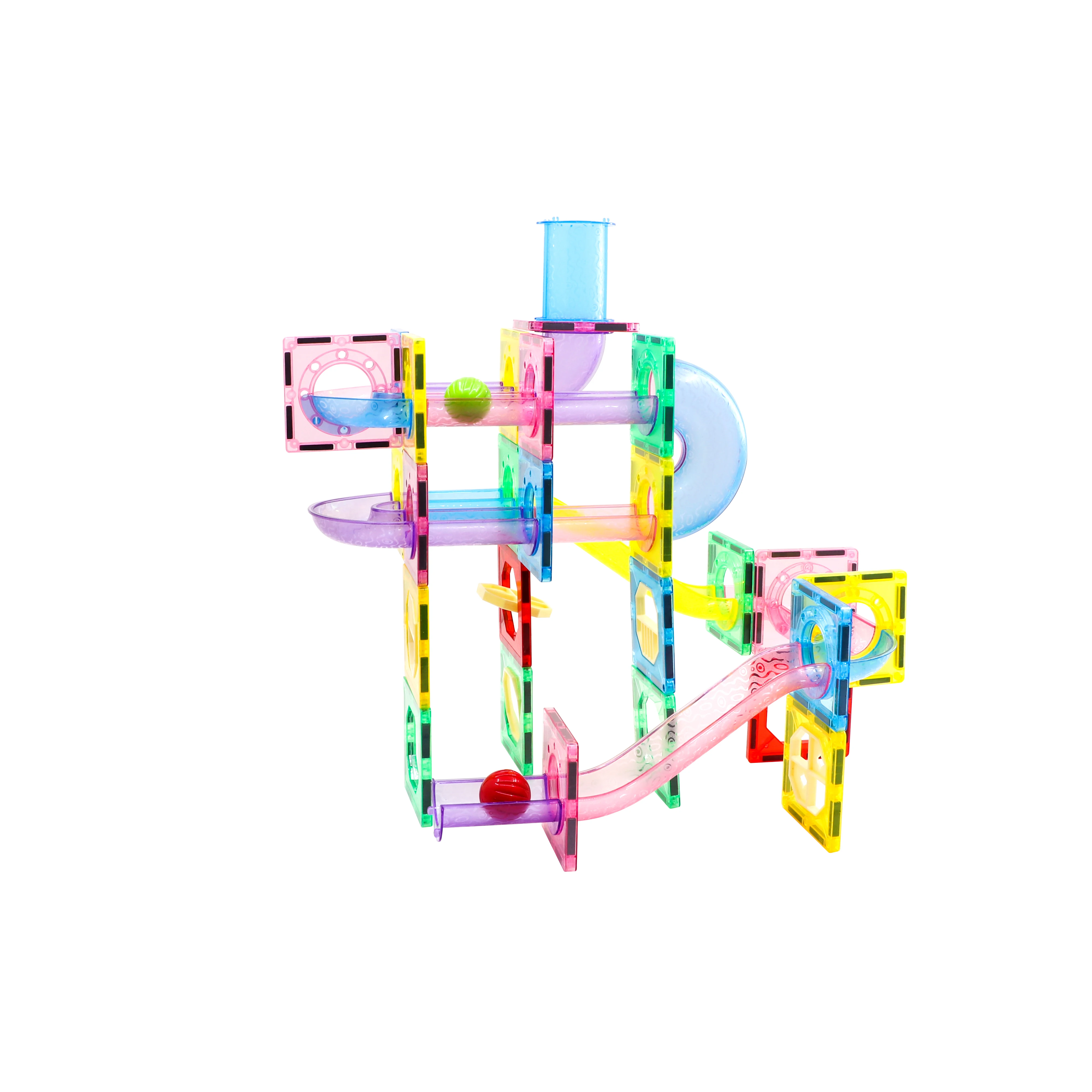 GIROMAG 60PCS Magnetische Tegels & Buizen Bouwset STEM Educatief Constructie Speelgoed voor Kinderen Jongens Meisjes Leeftijden 3-12