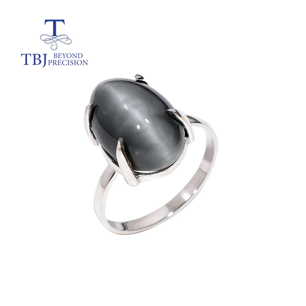 

2023 new Unique Black cats eye ring natural gemstone handmade Jewelry limited quantity for women wife nice gift