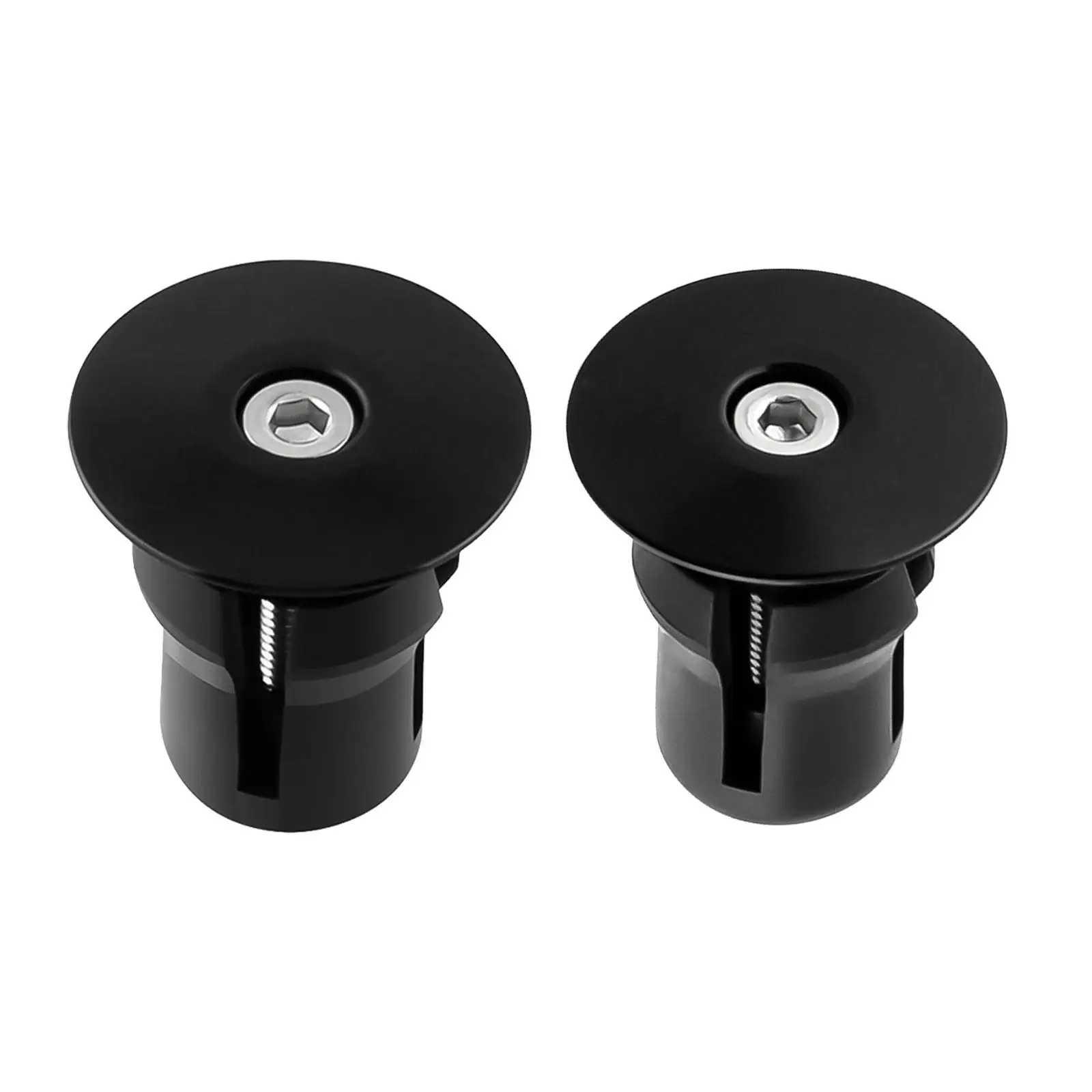 2 Pieces Bike Handlebar Plugs Handlebar Grips Caps Expansion Lock Stopper Bike Grips Bar End Plugs for Cycling Foldable Bikes