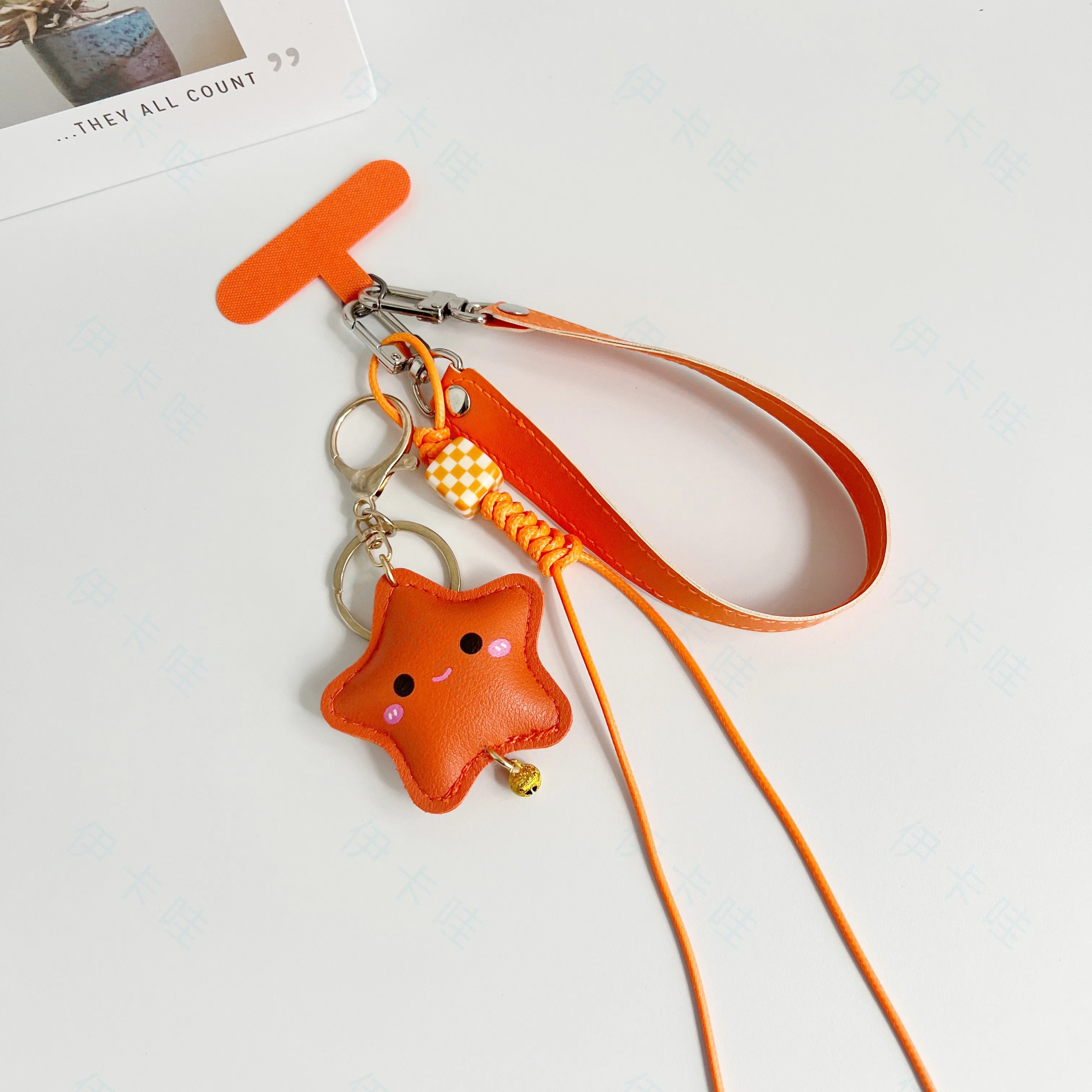 

Mobile Phone Lanyard Accessory - Wide Face Leather Hand Strap - Fashion Accessory - Universal Leather Hanging Decoration，Charm