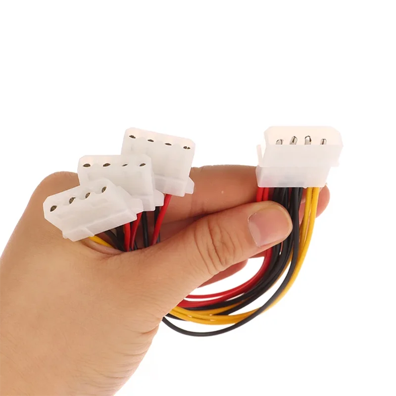 SATA Adapter Cable IDE 4Pin Female to 2 3 Port SATA Male Power Cord Splitter Hard Drive Power Supply Extension Connectors E4