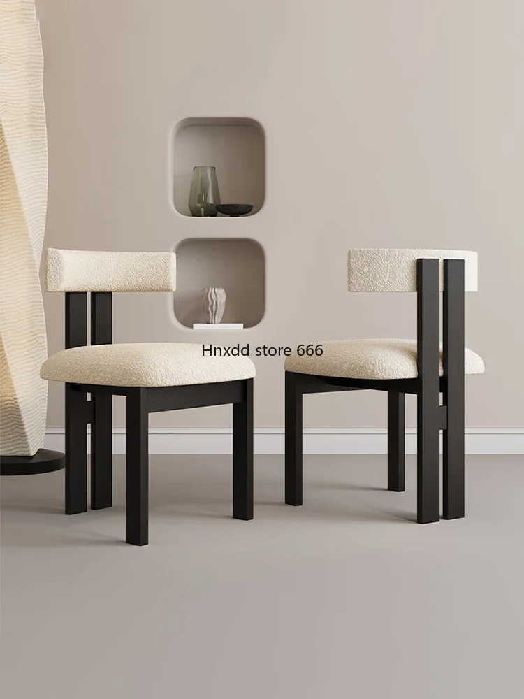 French retro solid wood dining table and chairs wabi sabi wind home image 3