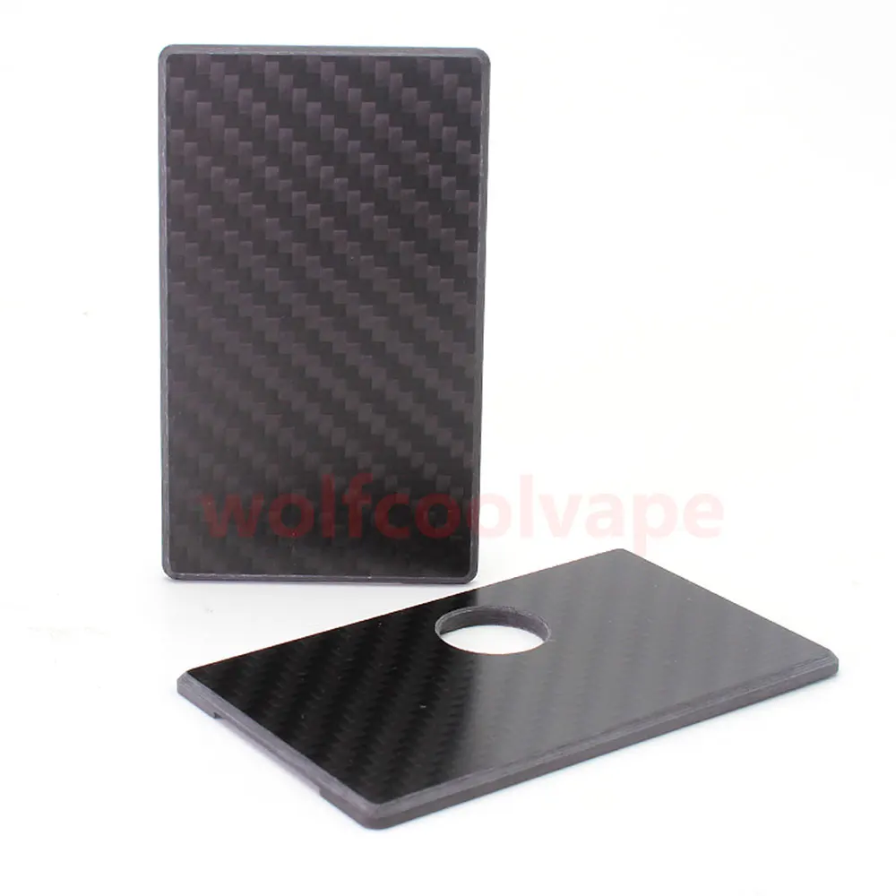 wolfcoolvape vape Round Style Front + Back Door Panel Plates vape for sxk BB / Billet Box Mod Carbon Fiber (2 PCS)