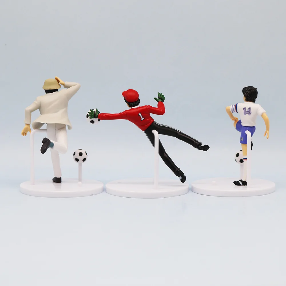 6pcs Captain Tsubasa Anime Figure Ozora Tsubasa Action Figures Hyuuga Kojirou/Wakabayashi Genzou Figurine Collection Model Toys