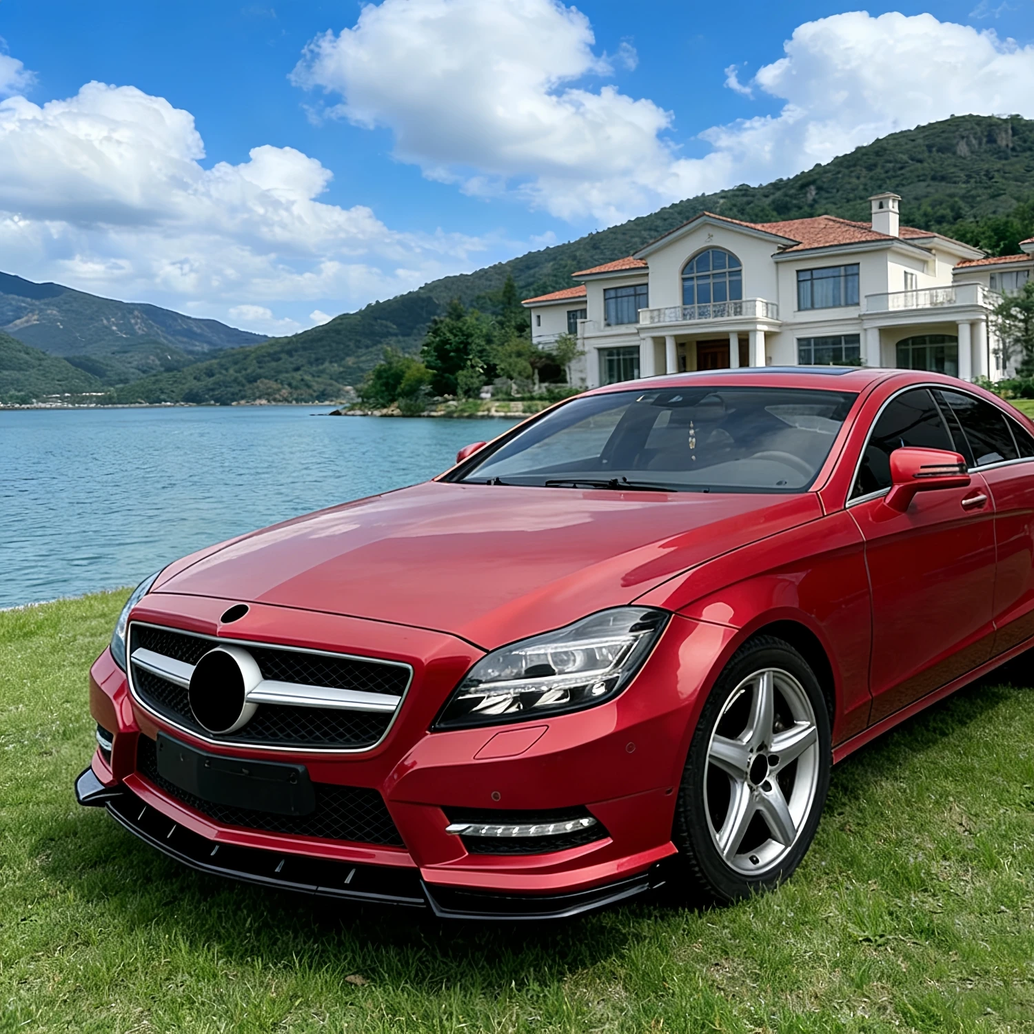 

3Pcs Gloss Black Car Front Bumper Lip Splitter For Mercedes Benz CLS C218 X218 CLS350 500 AMG Line 2011-2013 Tuning Bodykits