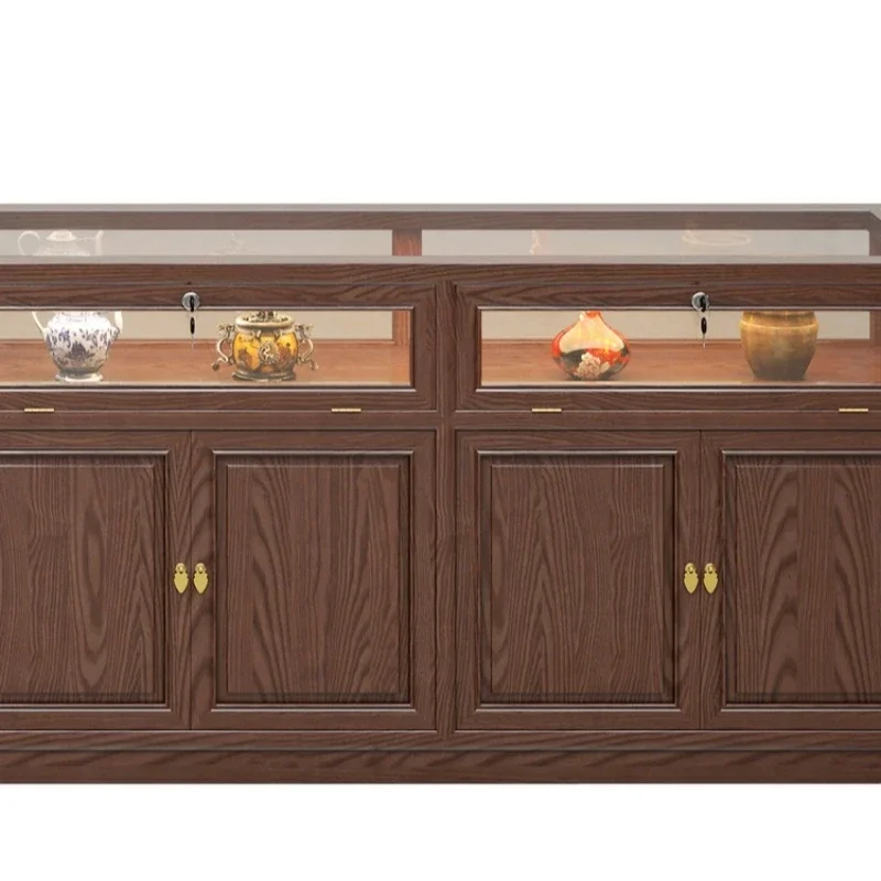 

Jewelry Display Cabinets, Glass Jade Jewelry, Antique Cultural Toys, Ancient Boutique Display Cabinets, Island Terrace