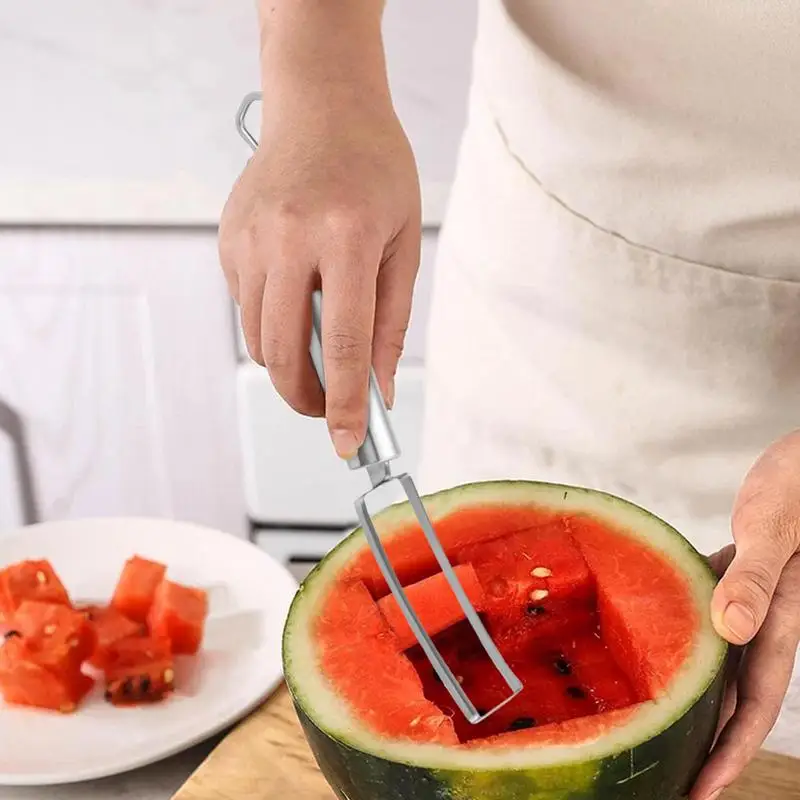 Fatiador de melancia em aço inoxidável, cortador de melancia, moinho de vento, utensílios de cozinha de qualidade alimentar, ferramentas de corte de frutas, melancia portátil