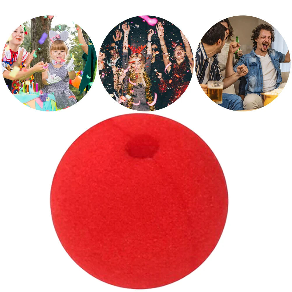 50mm Red Sponge Balls Foam Circus Clown Nose Cosplay Props Circus Foam Red Ball for Red Nose Day Circus Cosplay Costume