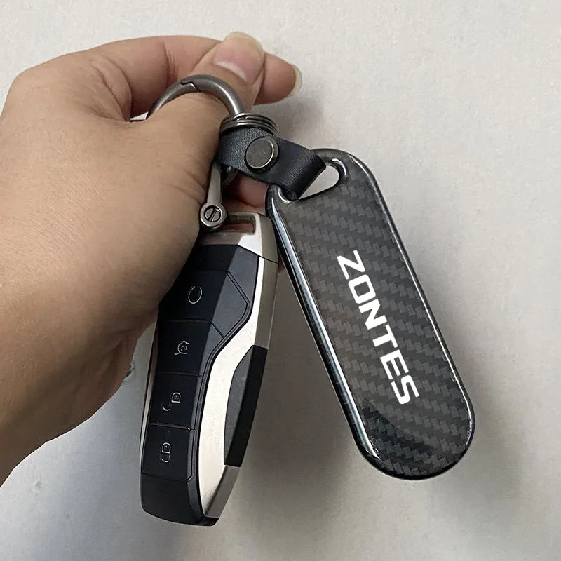 

For Zontes G1 125 ZT125 G1 ZT125U ZT 125 U ZT 310R 310X High-Grade Carbon Fiber Motorcycle Accessories Keychain Holder Keyring
