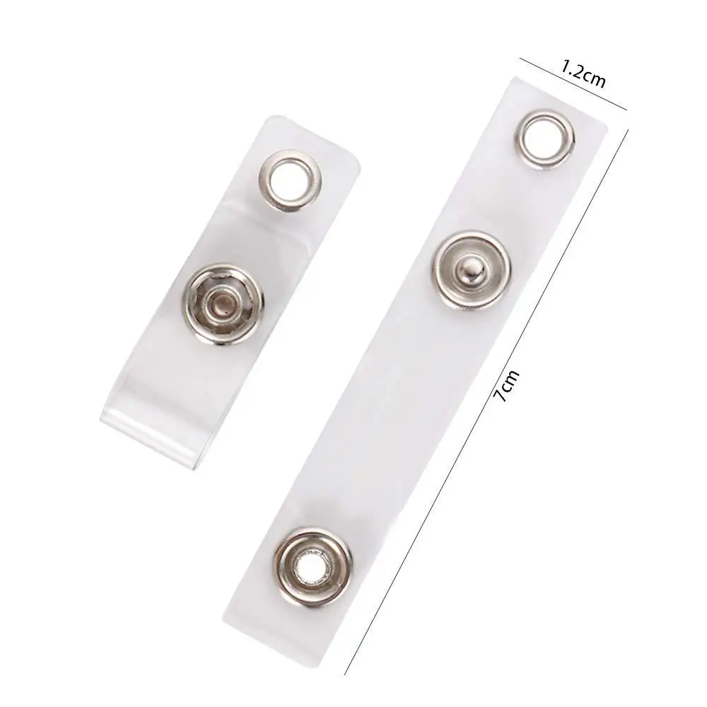 10 Pieces Retractable Transparent Badge Holder PVC Name Card Keychains Card Holder Buckle ID Card Holder Card Holder Lanyard