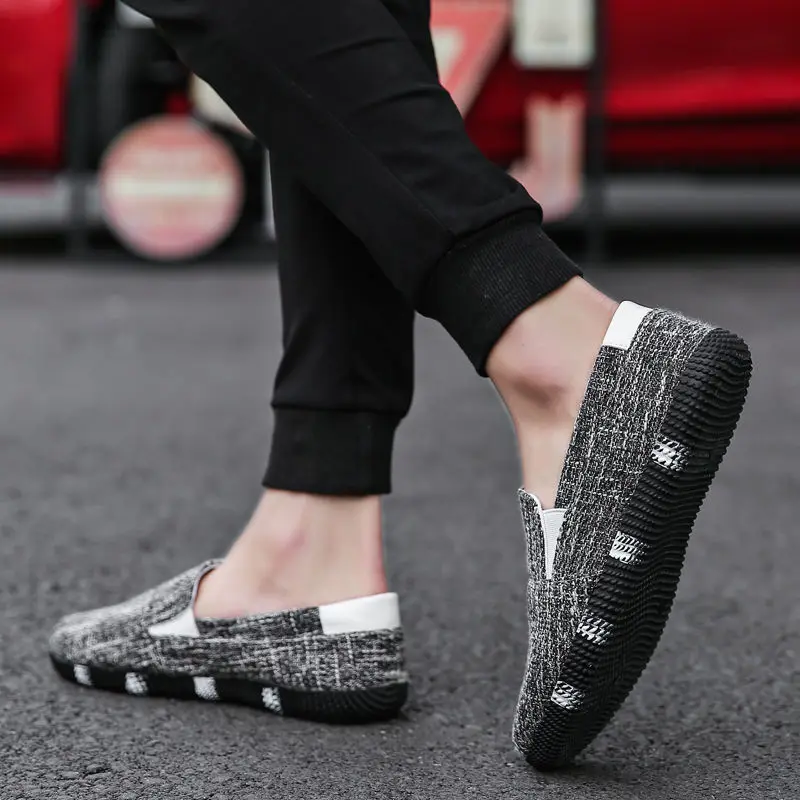 Casual Shoes for Men Canvas Slip-on Sneakers Summer Espadrilles Man Shoe Non-leather Adults Leisure Classic Original Low Price