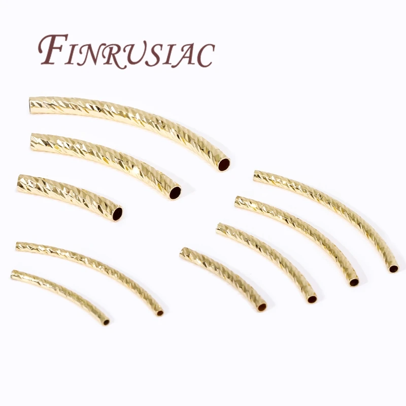 20 Stück 18 Karat vergoldetes Messing, gebogenes Rohr für Schmuckherstellung, DIY-Armbänder, Halsketten, Zubehör, Rohr-Abstandshalter-Verbindungsperlen – Detail 18