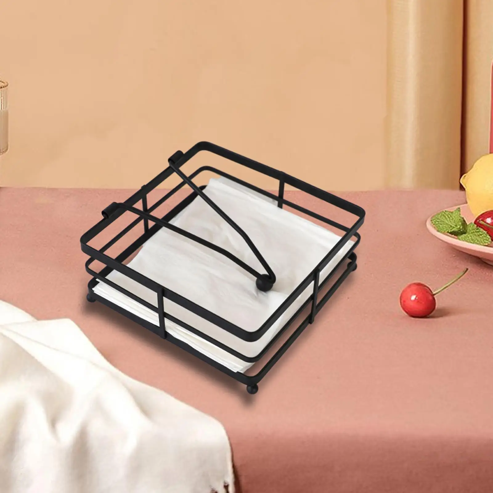 Napkin Holder Modern 7.28 x 7.28 x 2.95Inches Elegant Luxury Stylish Decoration for Restaurant Wedding Dining Table Hotel