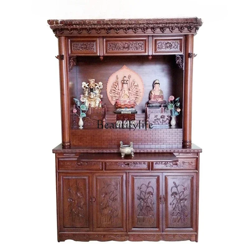 

Customized casket household camphor wood Buddha cabinetL