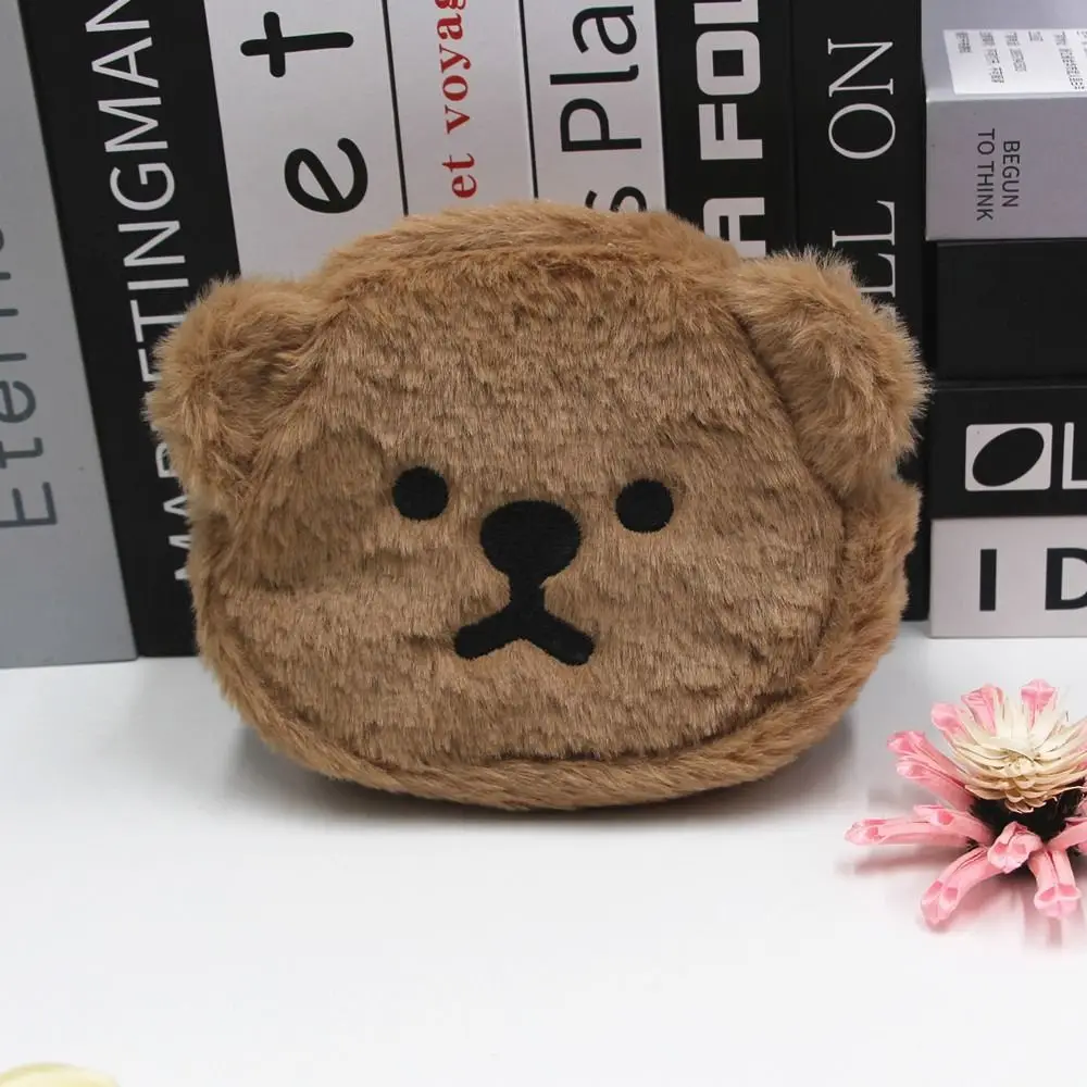 Cartoon Cartoon Plush Bear Wallet Cute Portable Portable Plush Coin Bag Plush Colorful Cartoon Bear Coin Purse Chlidren