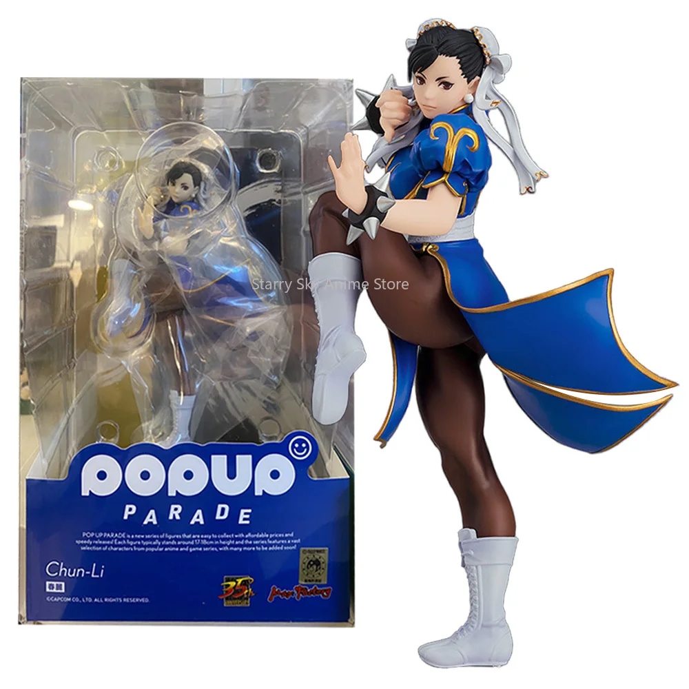 18CM Anime Street Fighter Chun-Li Figure Standing Model Toy Gift Collection Fighter Action Figure Game Character PVC