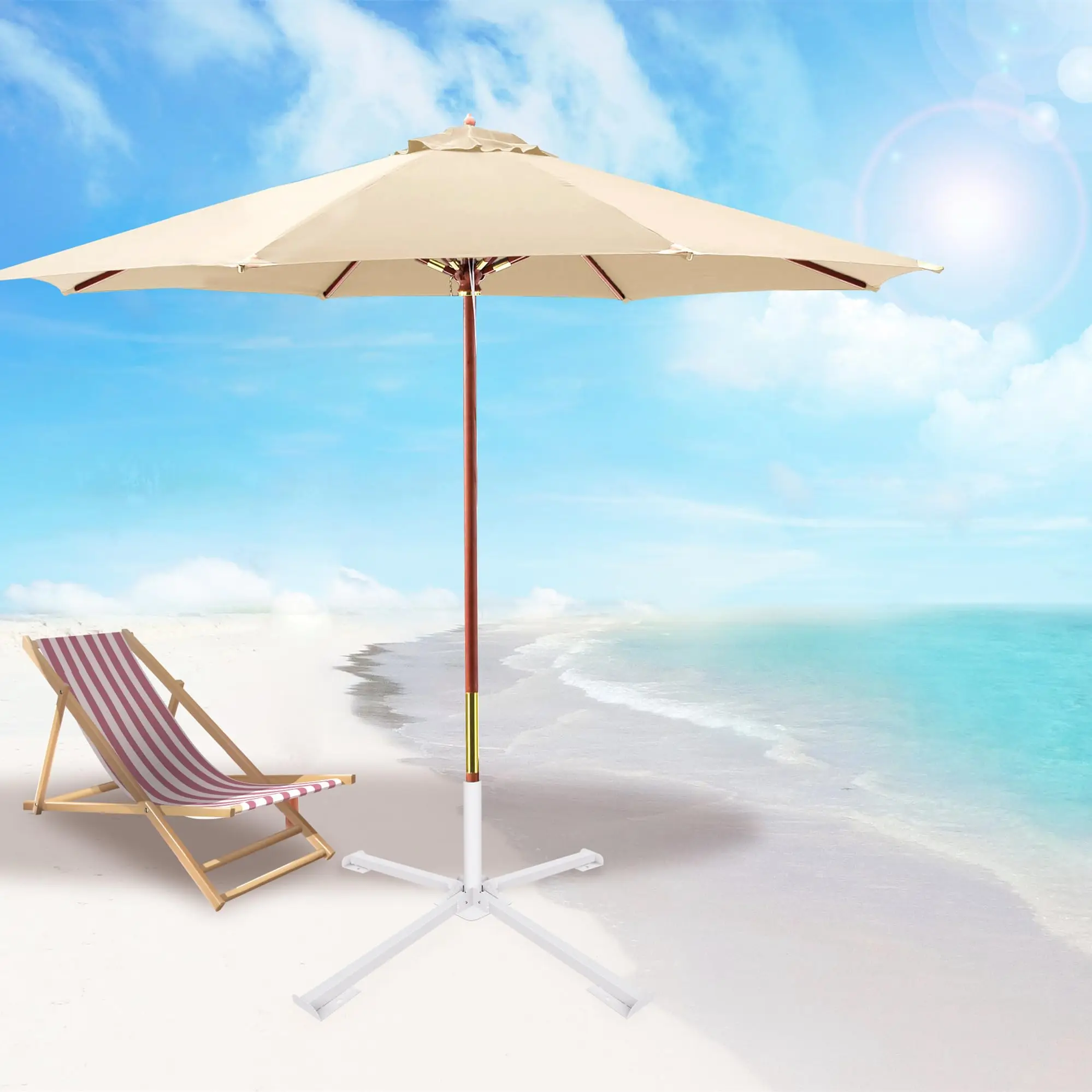 Adjustable Portable Foldable Beach Anchor Outdoor Sunshade Stand Patio Umbrella Base Holder
