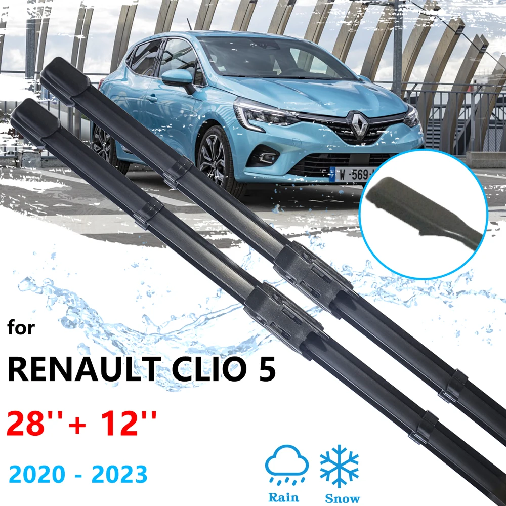 Escobillas de limpiaparabrisas delanteras para coche, escobillas de parabrisas de ventana, cortador de limpieza, para Renault Clio Lutecia 5 V BF