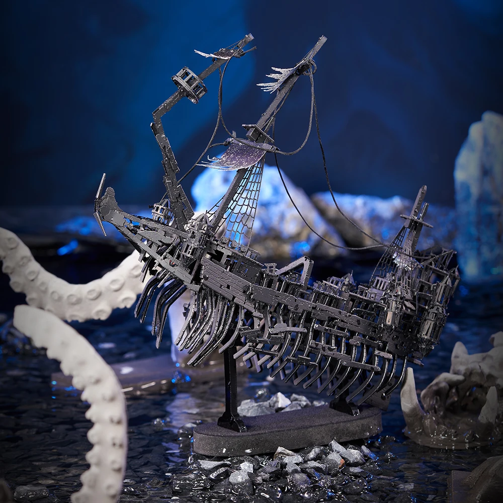 Piececool-rompecabezas de Metal 3D, regalos, Kits de construcción de modelos de barco pirata fantasma Abyssal, juguetes DIY para cumpleaños y Navidad