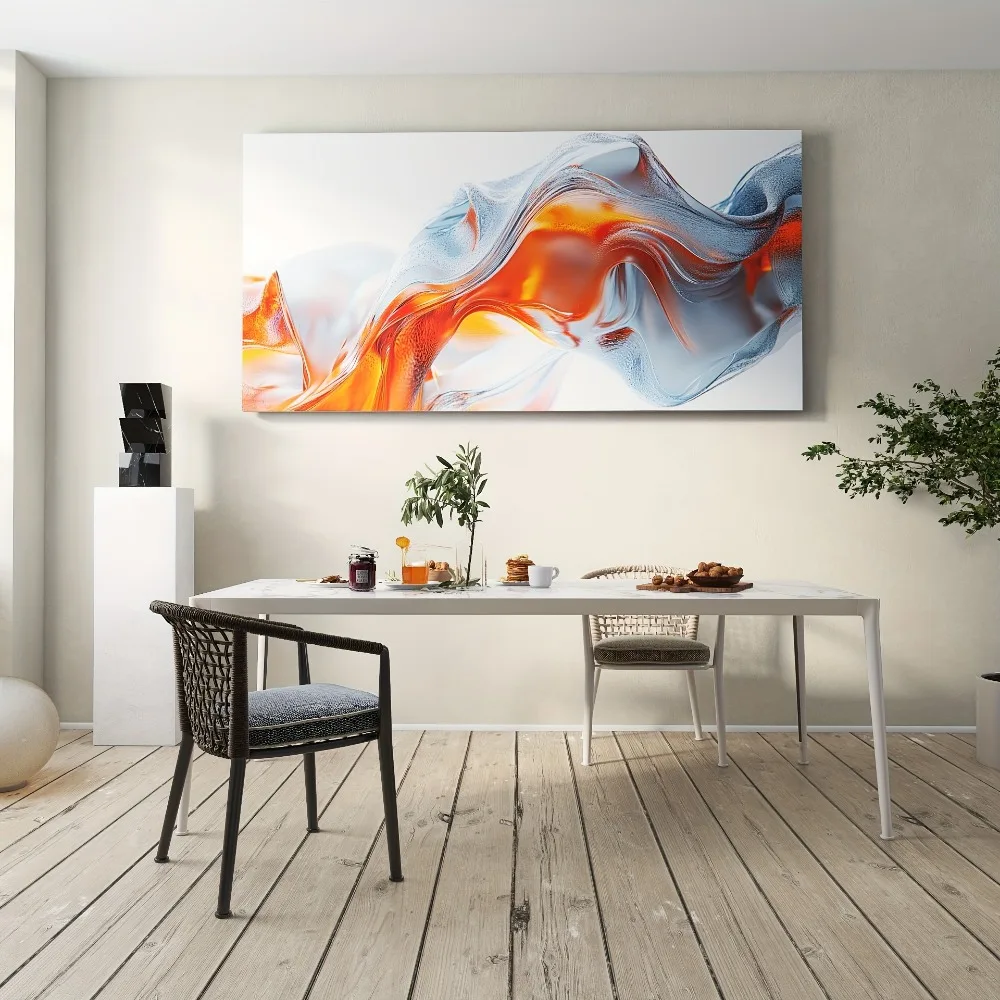 

Image Fusion - Artistic language fusion, abstract space image interpretation, 1.5 inch thick pine solid wood frame