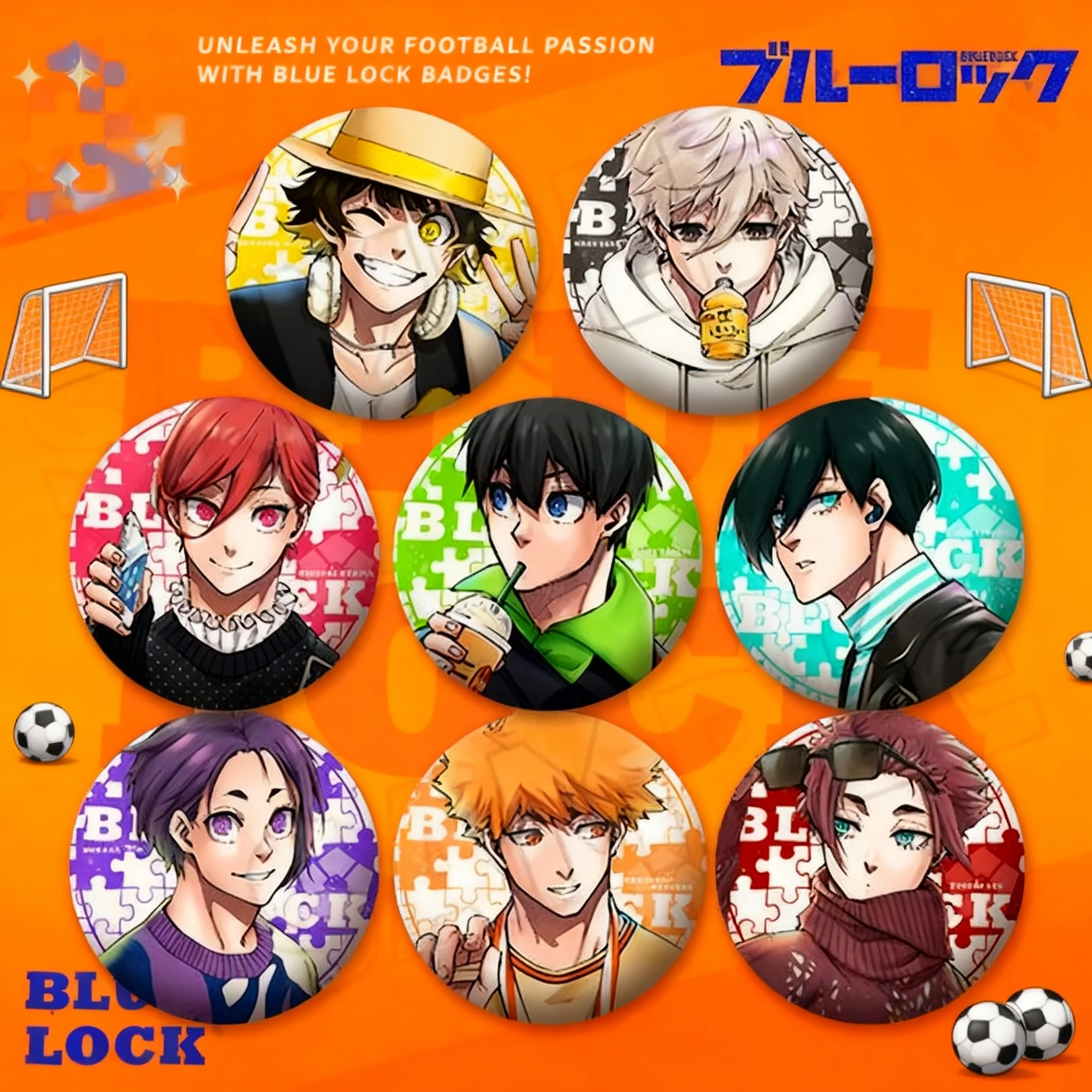 Pin Metálico de Anime Blue Lock con Diseño de Keisuke Bachira, Yoichi Isagi, Rin Itoshi, Artículos de Anime, Colección Otaku, Fan Art de Manga