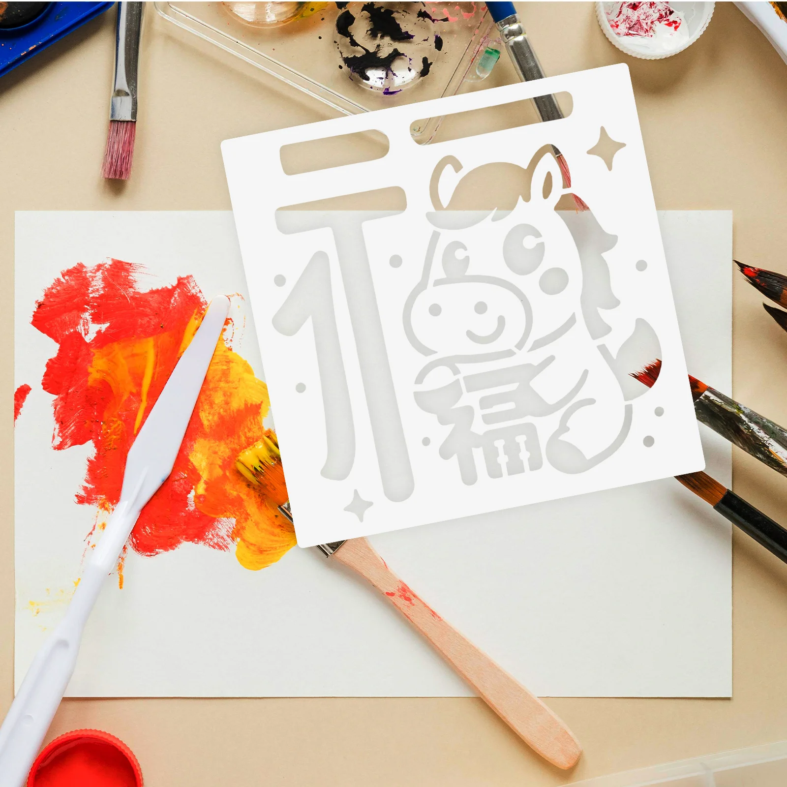 Juego de plantillas de plantilla pintadas a mano creativas, suministros de arte, herramientas de dibujo de acuarela para manualidades, decoración del hogar, dibujo a mano