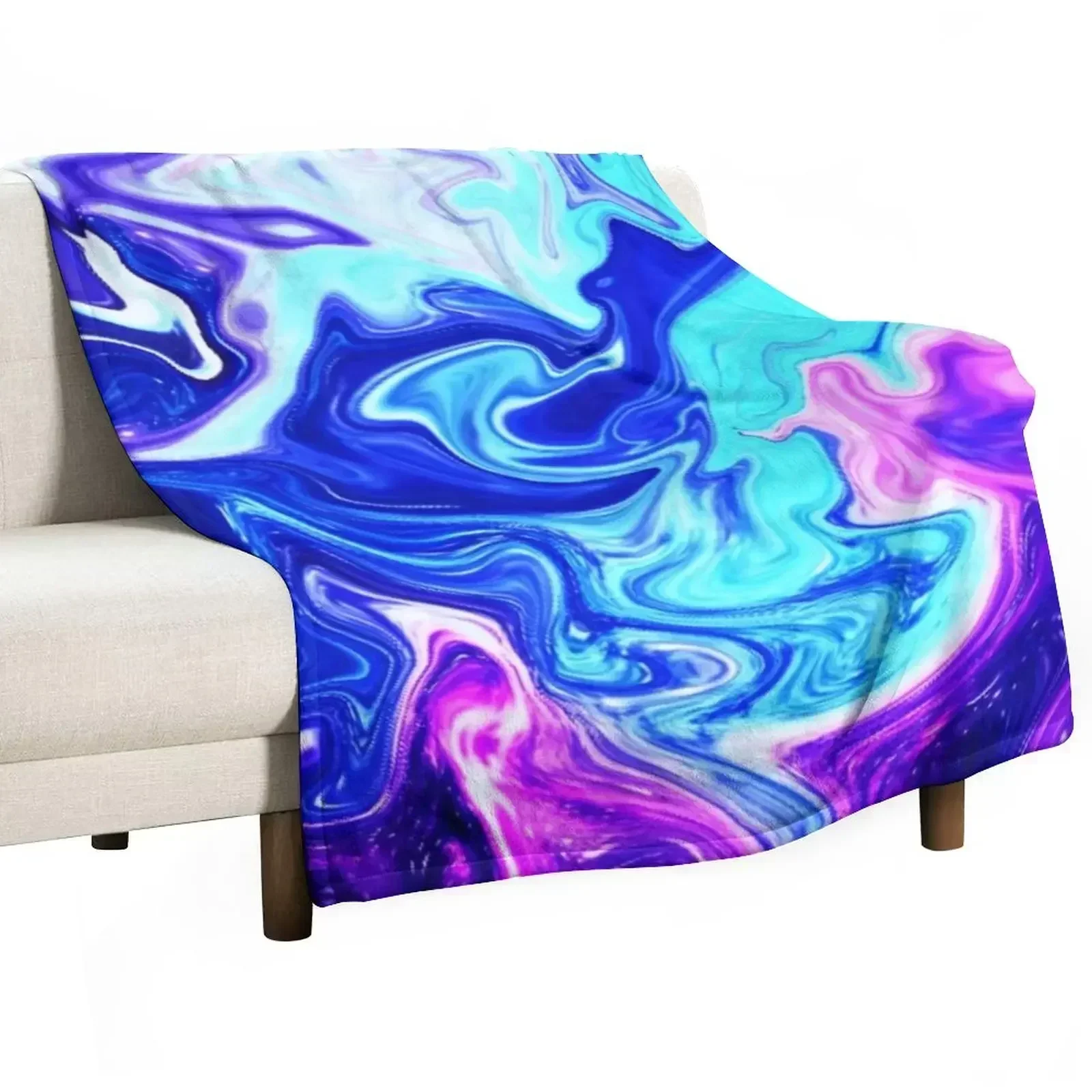 

Galaxy Paint Marble Swirl - Abstract art Throw Blanket Durable Warm Blanket for Daily Home Use