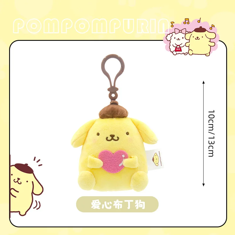 Sanrio Hello Kitty Kuromi Melody Pachacoo Cinnamoroll Peluche Ciondolo Simpatici giocattoli di peluche Portachiavi Anime Portachiavi Regali di compleanno