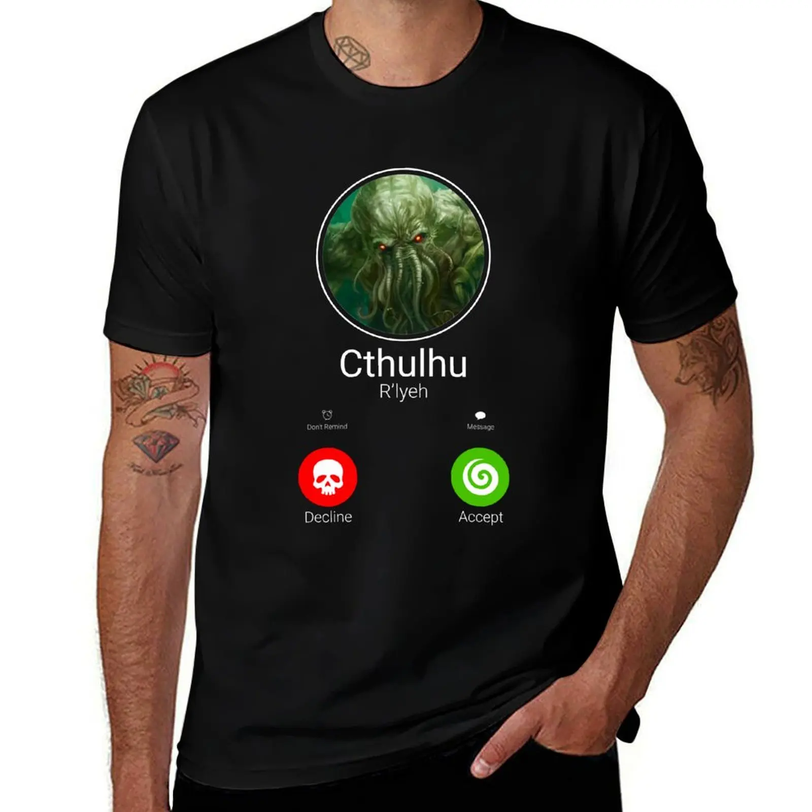 نداء Cthulhu تي شيرت رجل تي شيرت الصيف تي شيرت القطن 100% أنيمي تي شيرت كبير الحجم تي شيرت #1