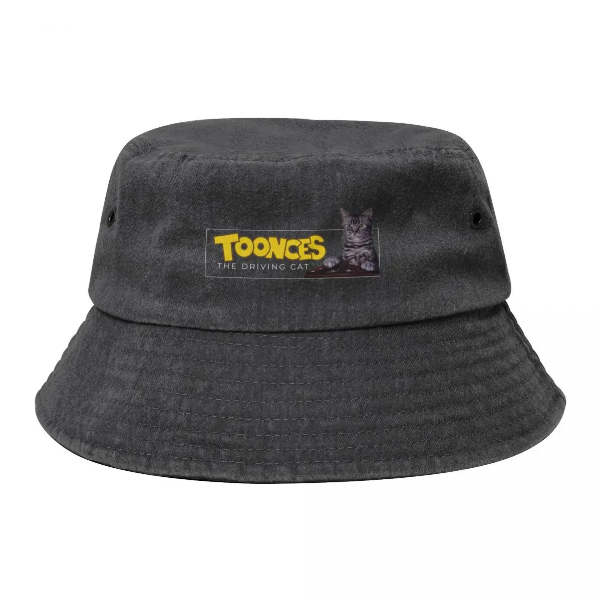 

Toonces the driving cat Bucket Hat |-F-| black dad hat Luxury Brand Women Caps Men's