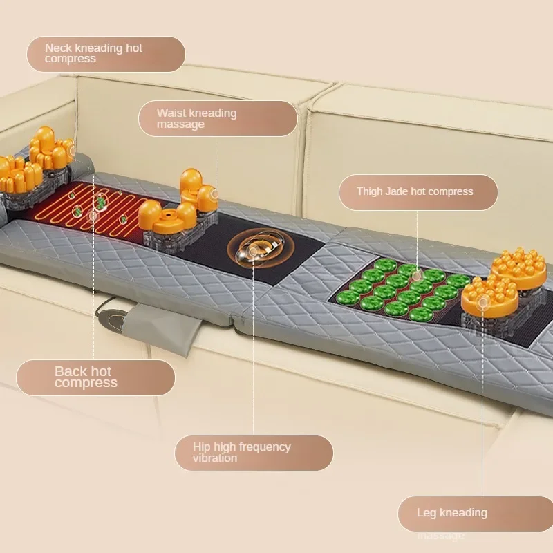 전기 마사지 매트리스, 목 및 허리 마사지 쿠션, 뜸 온열 전신 주무르기, 다기능 요가 매트