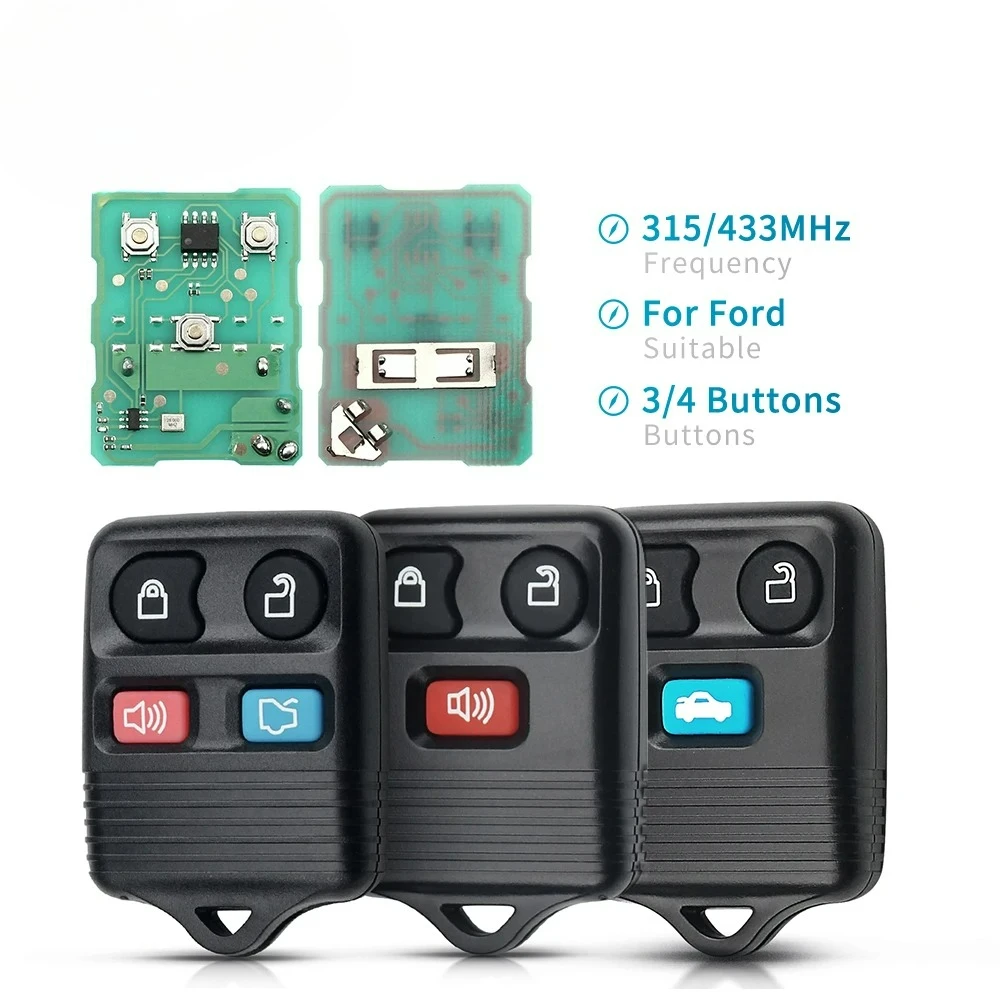 

Dandkey For Ford Escape 315Mhz 433MHz Replacement Fob Smart Remote Control Car Key Fob 3/4 Buttons Keyless Entry Transmitter