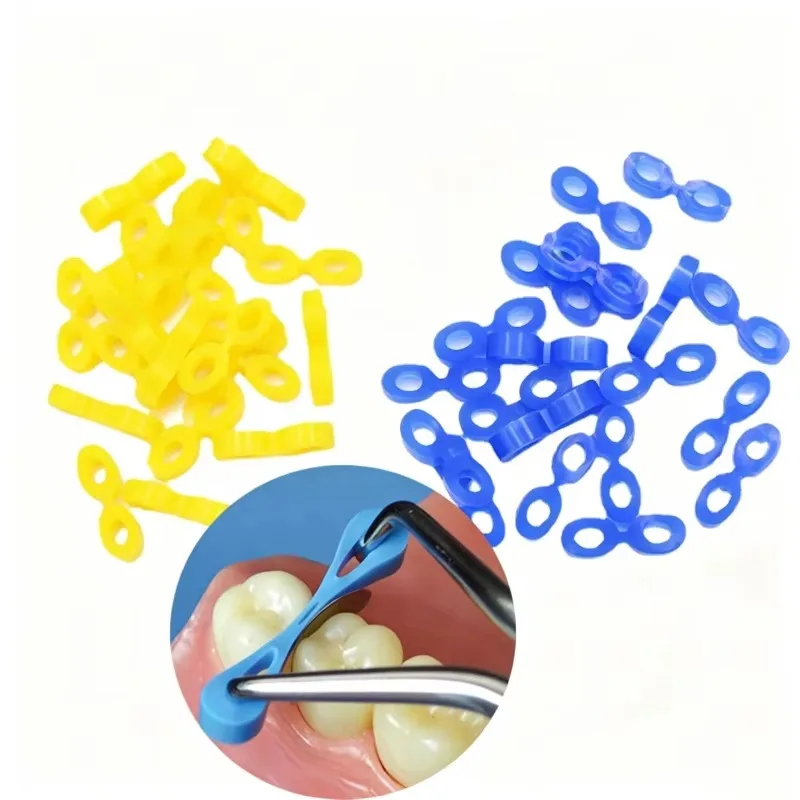 8 Boxes(60pcs/box) Dental Elastic Rubber Tooth Seperator Elastic Fixing Wedges 2.0/2.5 MM Matrix Matrices Dam Composite