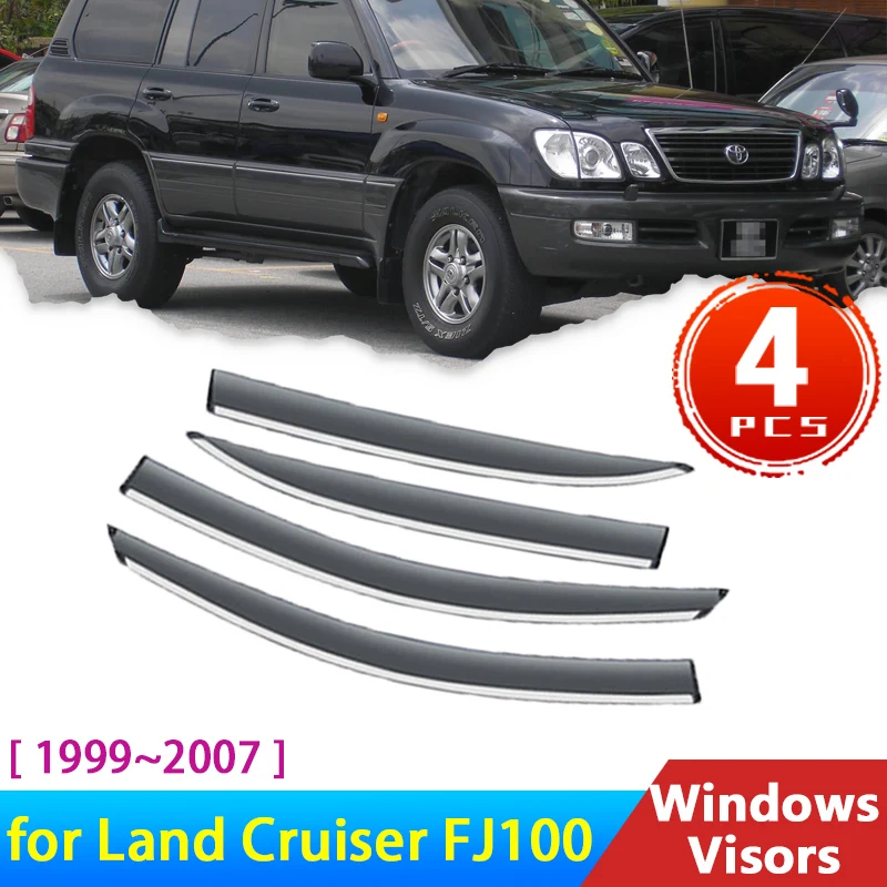 

Windshield for Land Cruiser FJ100 100 J100 LC100 Lexus LX 470 1999~2007 Accessories Deflectors 4x Car Windows Visor Rain Eyebrow