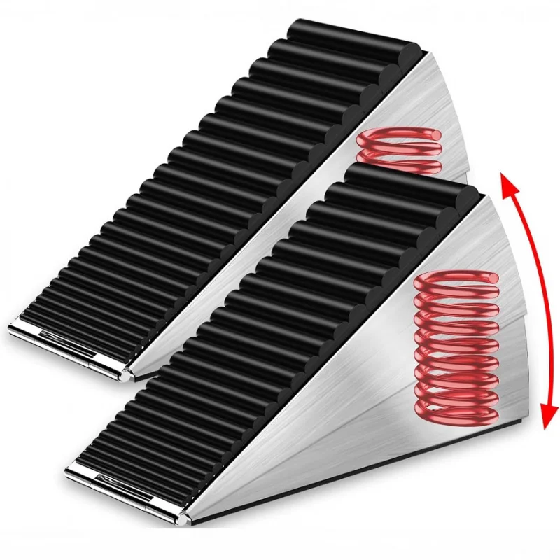 

【2Pcs Spring Door Holder】304 Stainless Steel Door Stopper for Floor, Wall Protection, Prevent Door Slam, Anti-Pinch